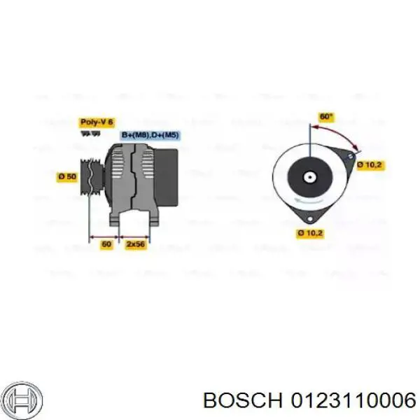 .0123110006 Bosch генератор
