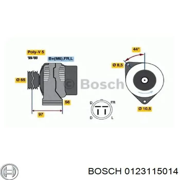 0123115014 Bosch генератор