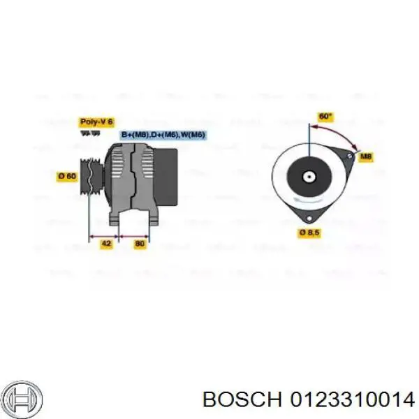 0123310014 Bosch Генератор автомобильный