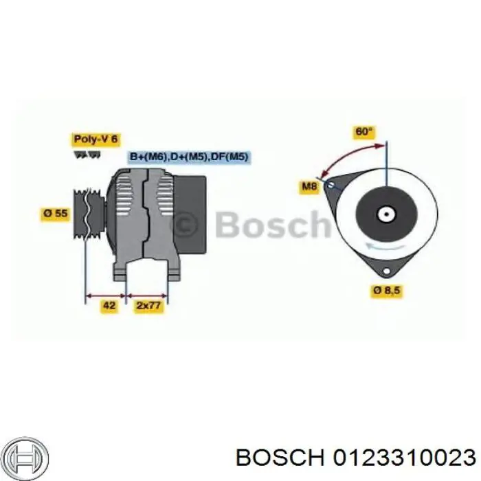 0123310023 Bosch генератор