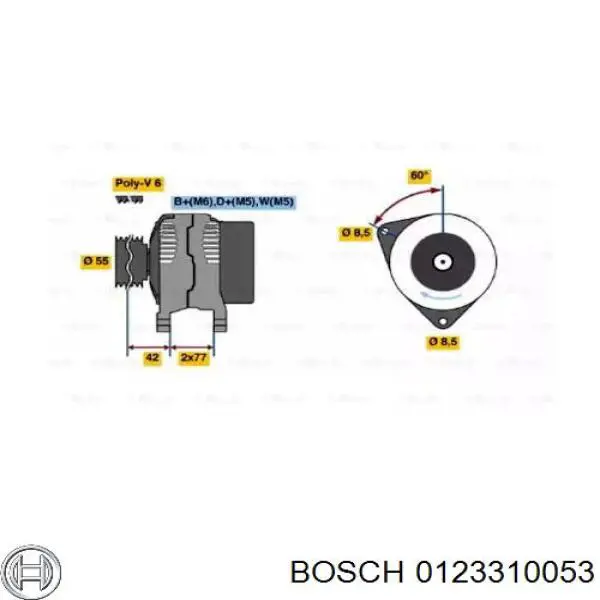 0123310053 Bosch генератор