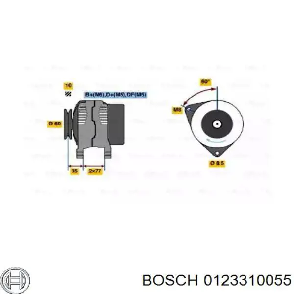 Генератор 0123310055 Bosch