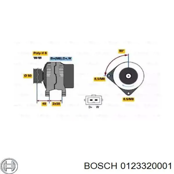 0123320001 Bosch Генератор автомобильный