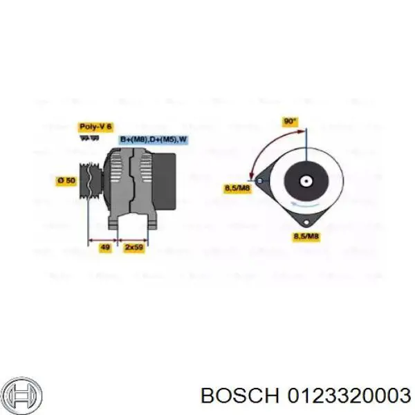 0123320003 Bosch генератор