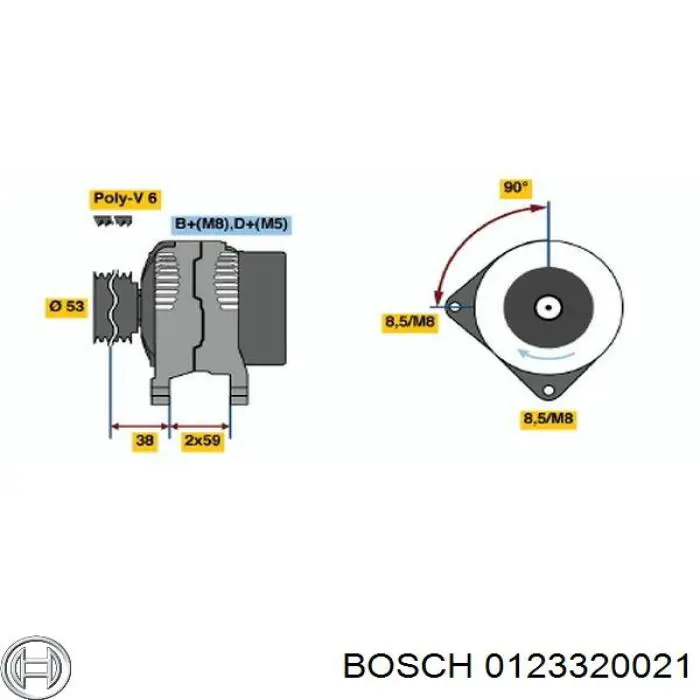 Купить 0123320021 Bosch Генератор
