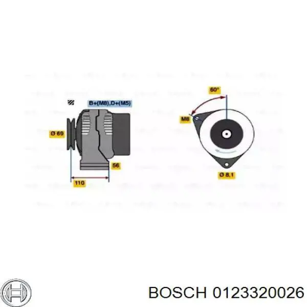 0123320026 Bosch генератор