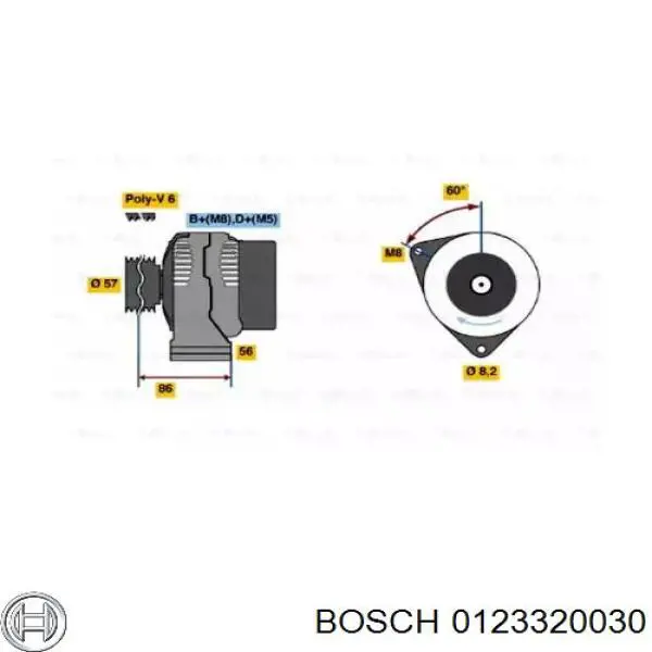 Генератор 0123320030 Bosch