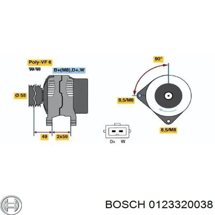 Купить 0123320038 Bosch Генератор