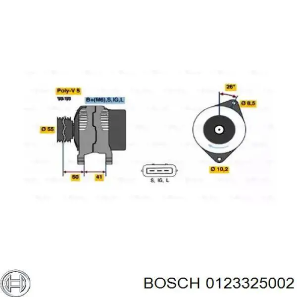 Генератор 0123325002 Bosch