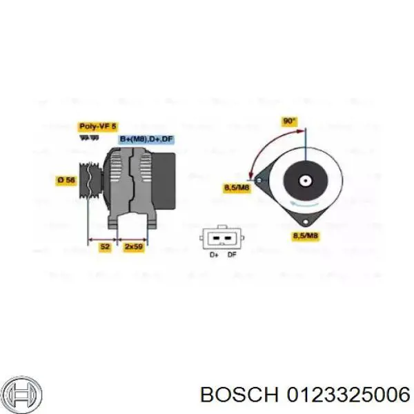 Генератор 0123325006 Bosch