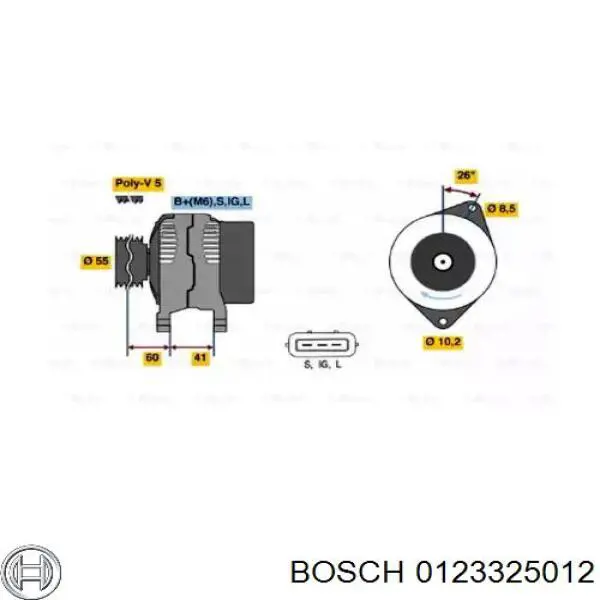 0123325012 Bosch генератор