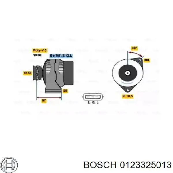 Купить 0123325013 Bosch Генератор