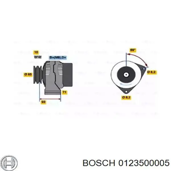0123500005 Bosch генератор