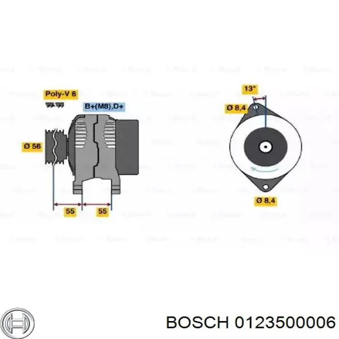 0123500006 Bosch генератор
