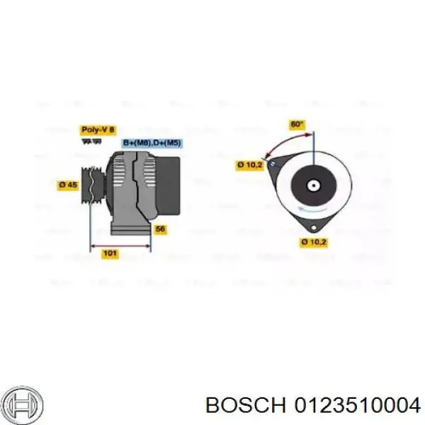 Генератор 0123510004 Bosch