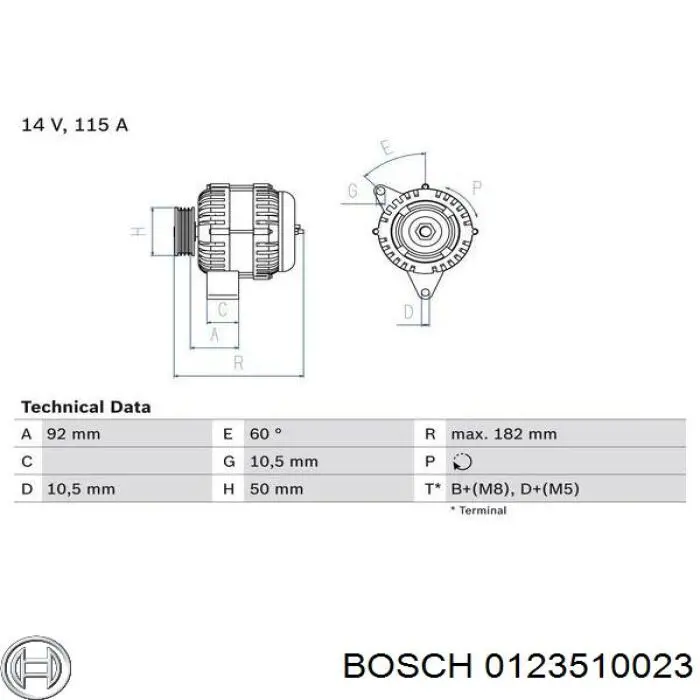 0123510023 Bosch Генератор автомобильный
