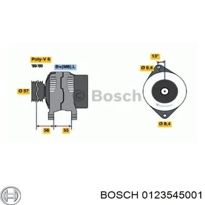 0123545001 Bosch генератор
