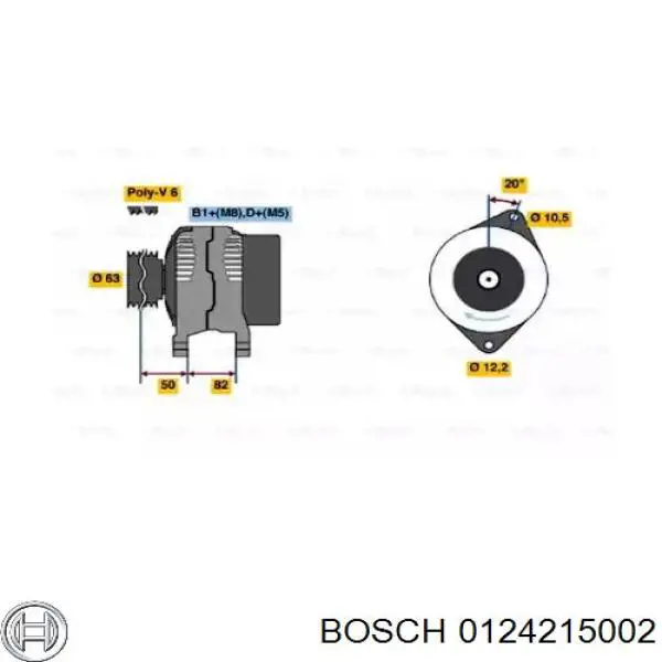 0124215002 Bosch генератор