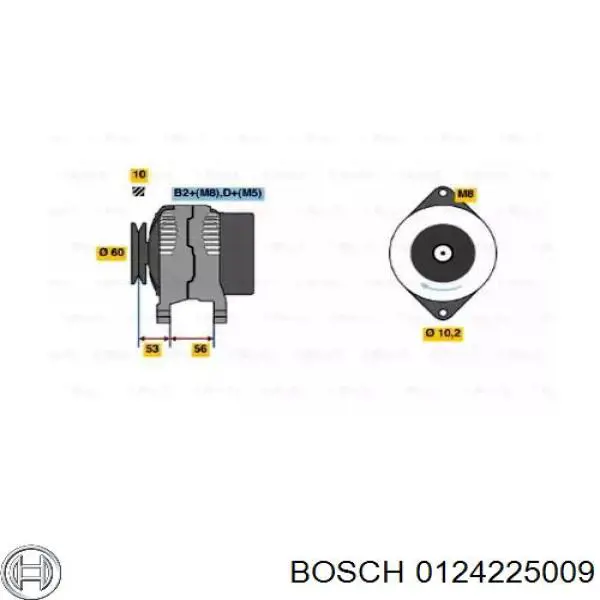 0124225009 Bosch генератор