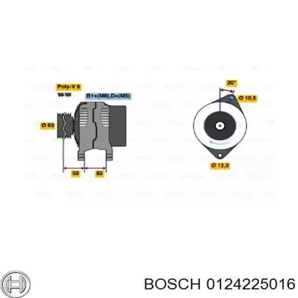 0124225016 Bosch генератор