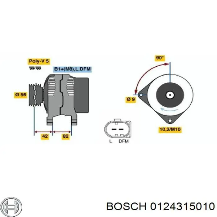 0124315010 Bosch генератор