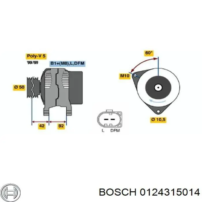 Автомобильный генератор Bosch 0124315014 цена, от 157.19 USD