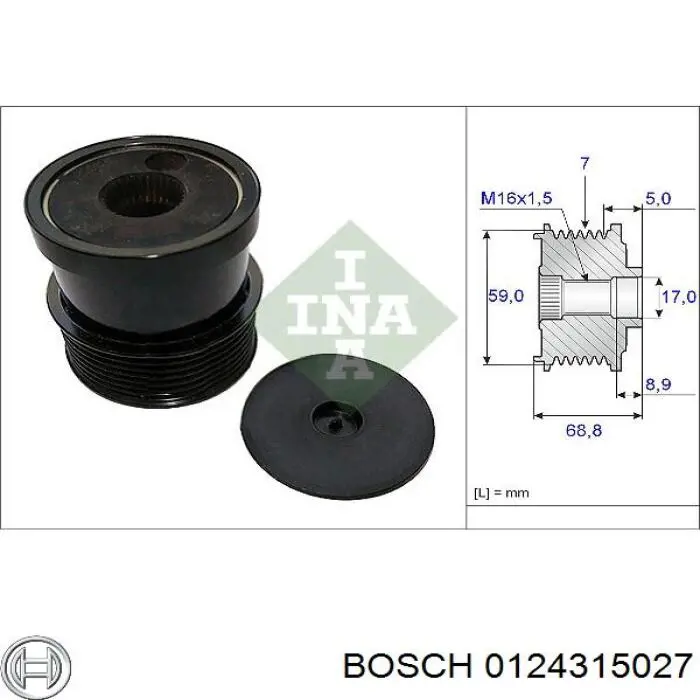 Автомобильный генератор Bosch 0124315027 цена, от 154.54 USD