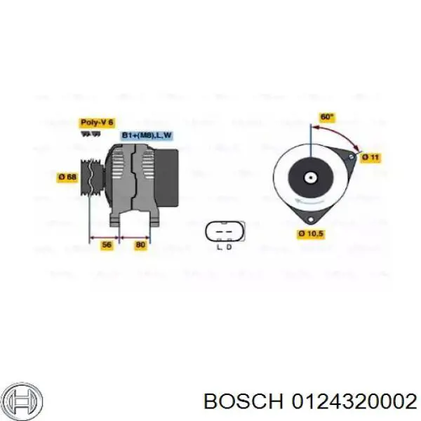 Купить 0124320002 Bosch Генератор