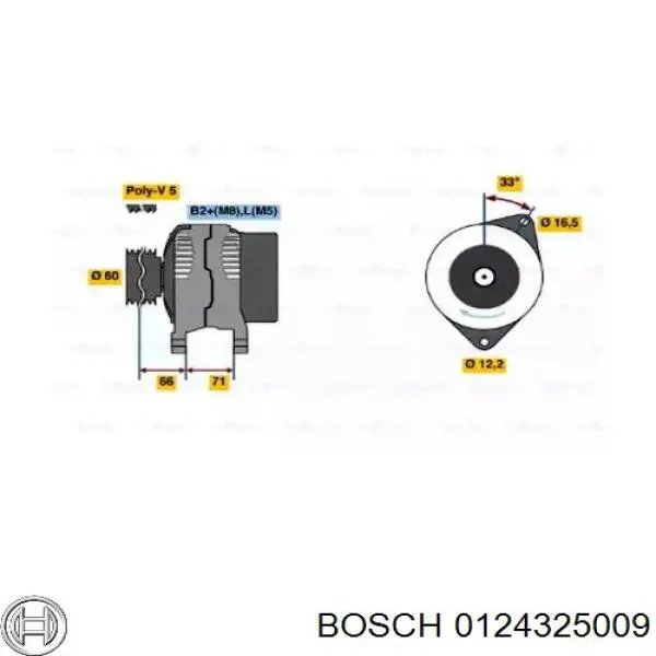 0124325009 Bosch генератор