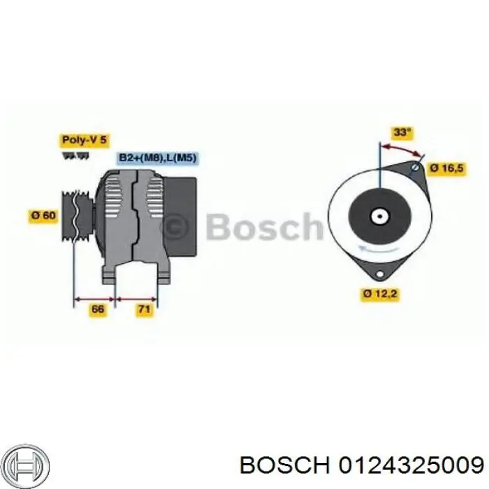 0124325009 Bosch Генератор автомобильный