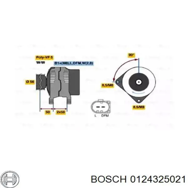 0124325021 Bosch генератор