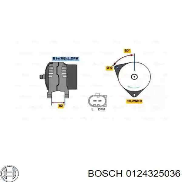 0124325036 Bosch генератор