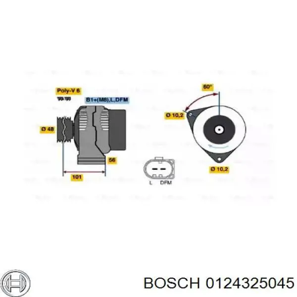 0124325045 Bosch генератор