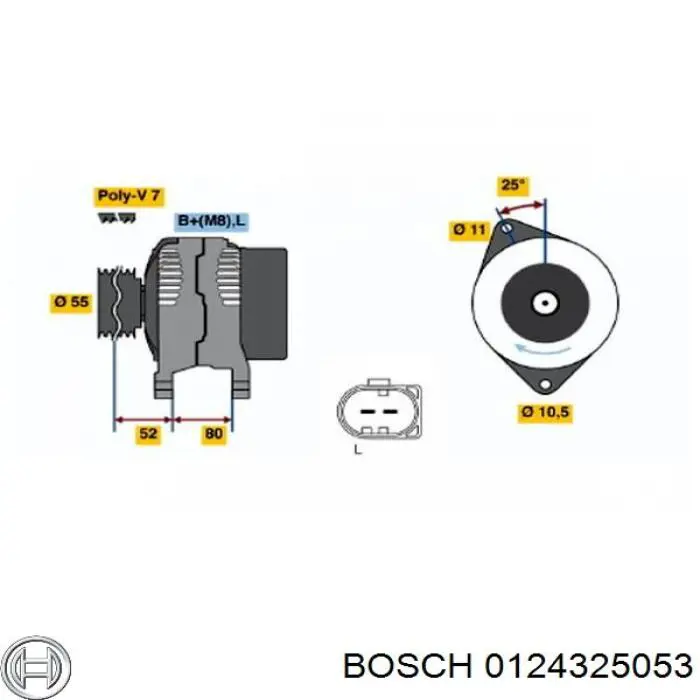 Купить 0124325053 Bosch Генератор