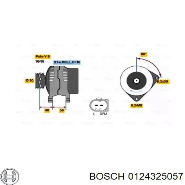 0124325057 Bosch генератор