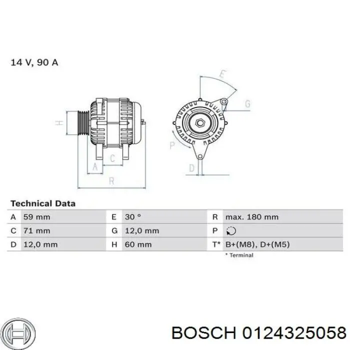 Купить 0124325058 Bosch Генератор