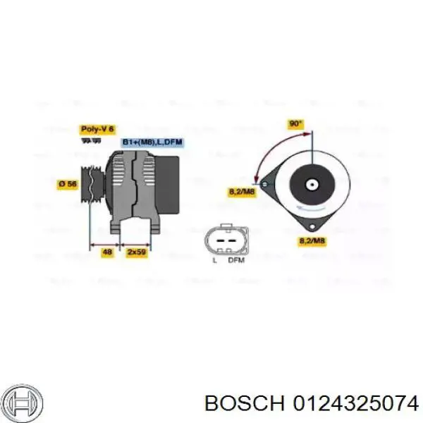 0124325074 Bosch генератор