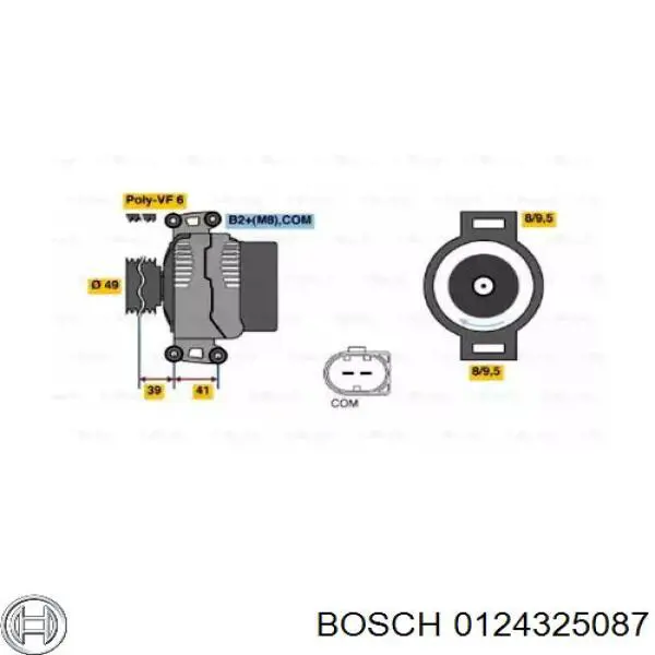 0124325087 Bosch генератор