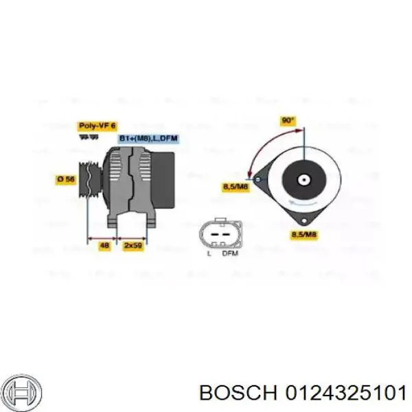 0124325101 Bosch генератор