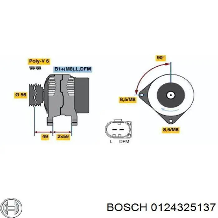 0124325137 Bosch генератор