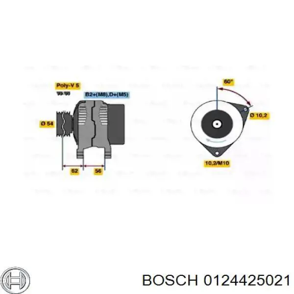 0124425021 Bosch Генератор автомобильный