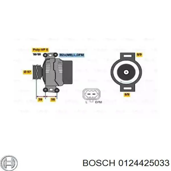 0124425033 Bosch генератор
