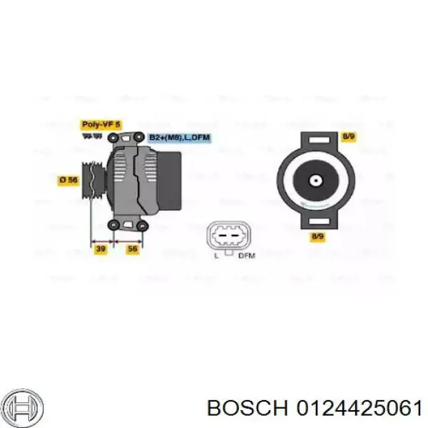 Генератор 0124425061 Bosch