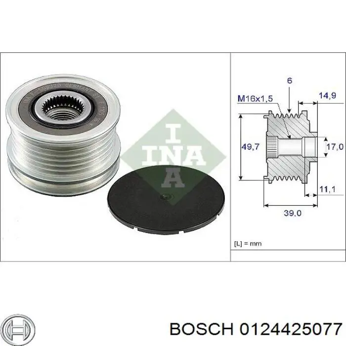 Автомобильный генератор Bosch 0124425077 цена, от 209.73 USD