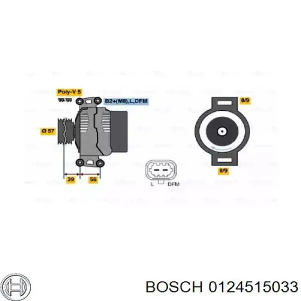 0124515033 Bosch генератор