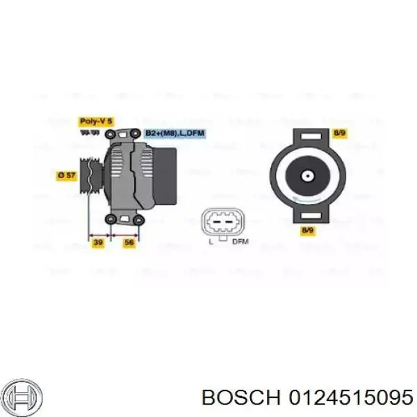 0124515095 Bosch генератор