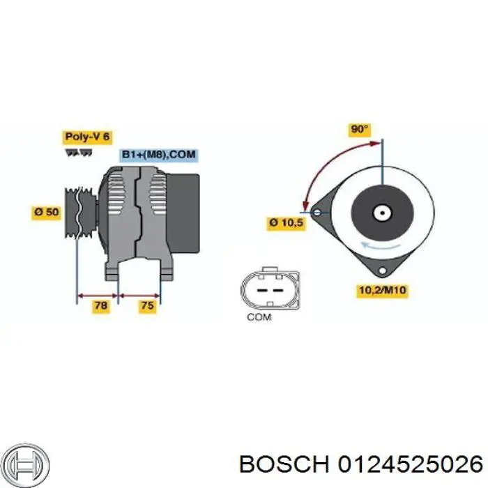 0124525026 Bosch Генератор автомобильный