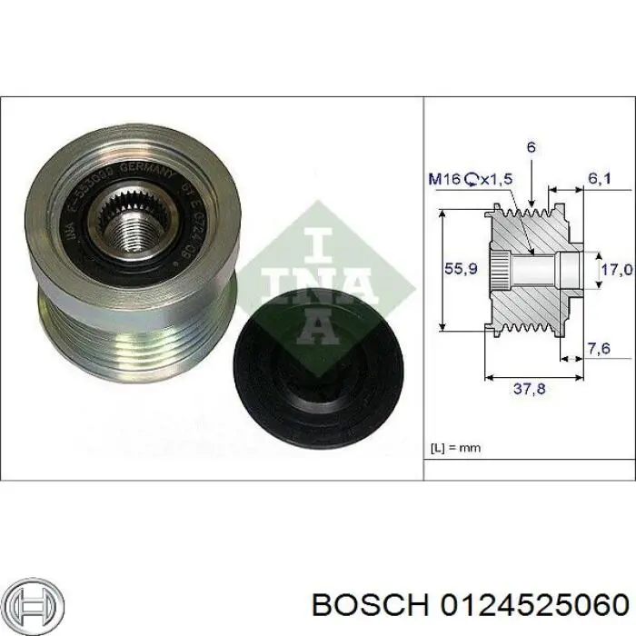 Автомобильный генератор Bosch 0124525060 цена, от 97.69 USD