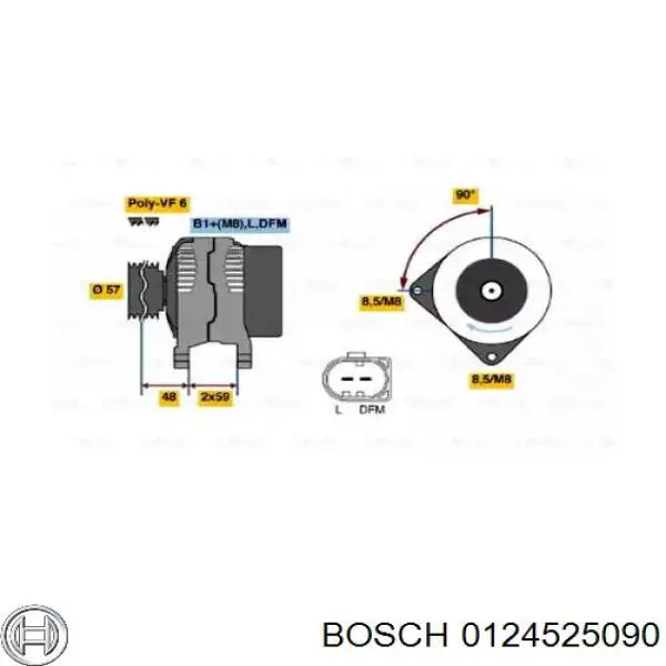 Генератор 0124525090 Bosch