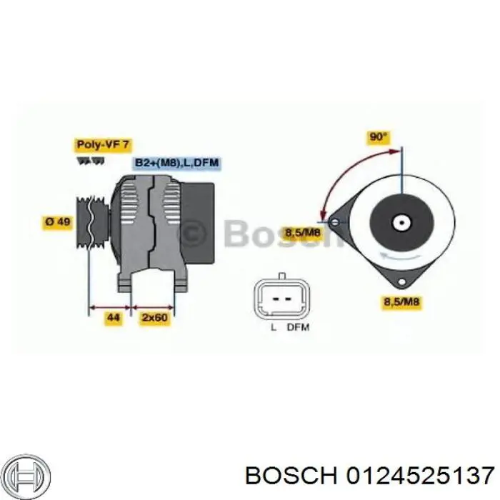 Автомобильный генератор Bosch 0124525137 цена, от 127.14 USD